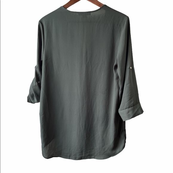 3 for $30 Atmosphere Olive 3/4 Blouse - Picture 2 of 11